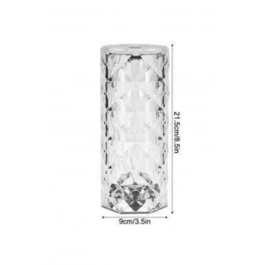 Kristal Lamba Masa Lambası Şarjlı Masa Lambası Dokunmatik Sensör Usb Şarjlı