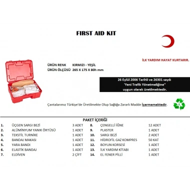Küçük İlk Yardım Seti First Aid Kit (5468)