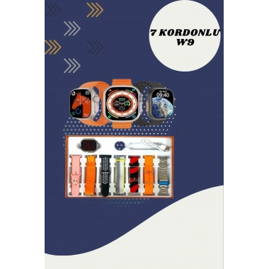 Kulak Üstü P9 Kablosuz Bluetooth Kulaklık ve 7 Kordonlu Akıllı Saat