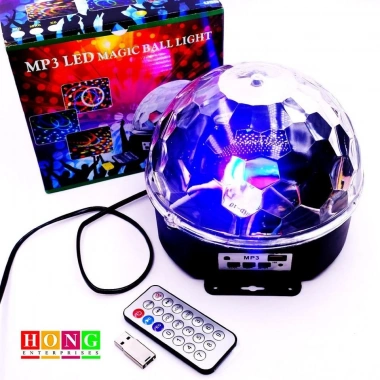 Küre Disko Topu Müzik Çalar Renkli Lazer Işıklı Bluetooth (5468)