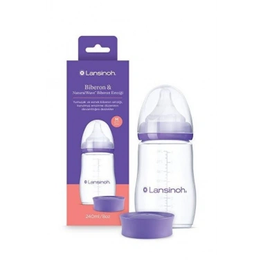 Lansinoh Natural Wave Biberon ve Biberon Emziği 160 ml