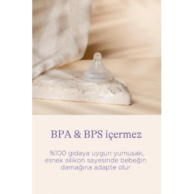 Lansinoh Natural Wave Biberon ve Biberon Emziği 160 ml