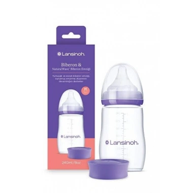 Lansinoh Natural Wave Biberon ve Biberon Emziği 240 ml