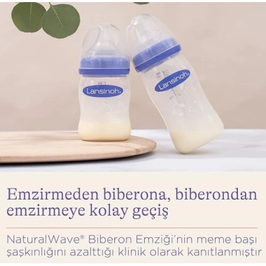 Lansinoh Natural Wave Biberon ve Biberon Emziği 240 ml