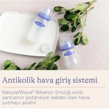 Lansinoh Natural Wave Biberon ve Biberon Emziği 240 ml