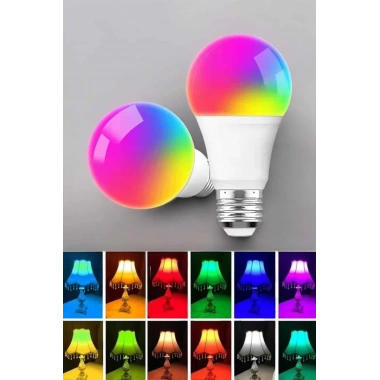 Led Ampul Enerji Dostu RGB Işıklı 100W Led Işık