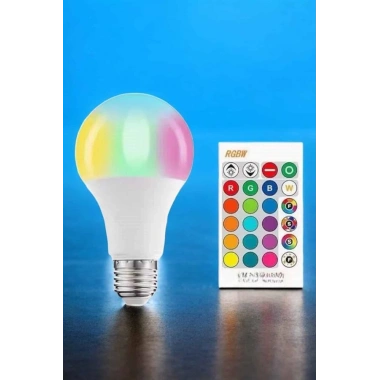 Led Ampul Enerji Dostu RGB Işıklı 100W Led Işık