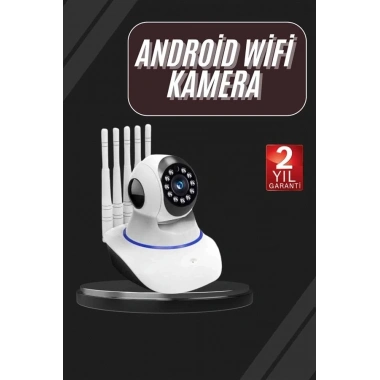 LED Aydınlatmalı 5 Antenli Motorlu 1080P Wifi Kamera Sensörlü