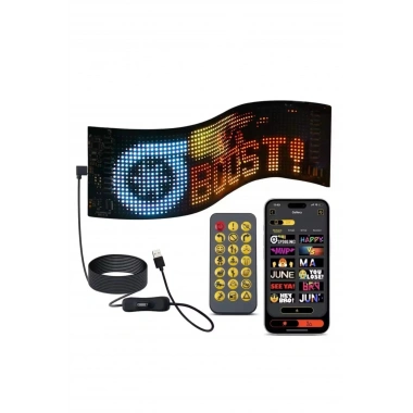 Led Ekran Matrix Panel Cama Yapışan En Büyük Boy 16x96 Led Sayısı Araba Yazısı 12cm-59.5cm