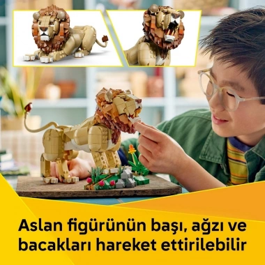 LEGO Creator 3’ü 1 Arada Vahşi Hayvanlar: Görkemli Aslan 31386