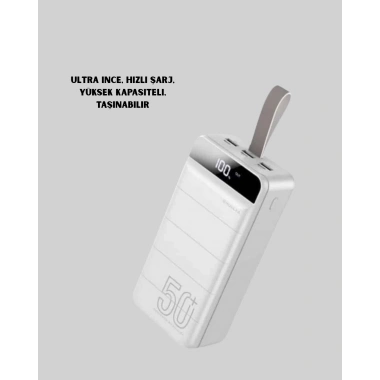 Lightning ve Type-C Girişli 50000mAh Powerbank