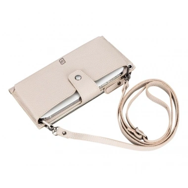 Lozan Strap 6.5 inch Uyumlu Deri Kartlıklı Kılıf ERC3 Bej