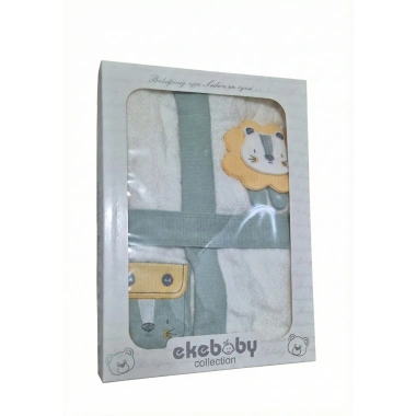 Lüx Kutulu Kapüşonlu Bornoz Lion 3 Yaş