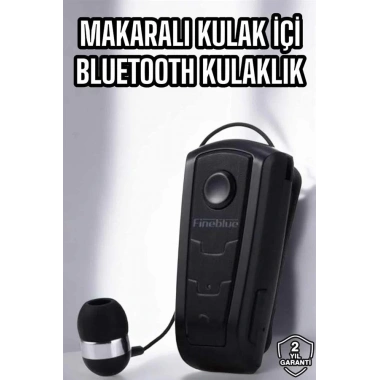 Makaralı Bluetooth Kulaklık Çağrı Cevaplama Kablolu Uzun Pil Ömrü
