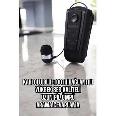 Makaralı Bluetooth Kulaklık Çağrı Cevaplama Kablolu Uzun Pil Ömrü