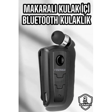 Makaralı Bluetooth Kulaklık Kulak İçi Android iOS Uyumlu Titreşimli