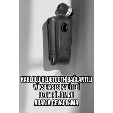 Makaralı Bluetooth Kulaklık Kulak İçi Android iOS Uyumlu Titreşimli