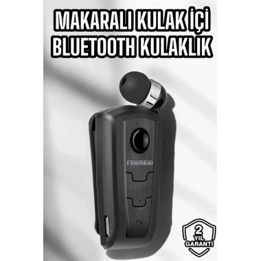 Makaralı Bluetooth Kulaklık Kulak İçi Android iOS Uyumlu Titreşimli