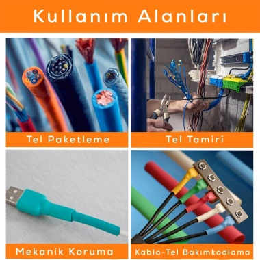 MAKARON KABLO TAMİR SETİ ISIYLA BÜZÜŞMELİ DARALAN HORTUM (5468)