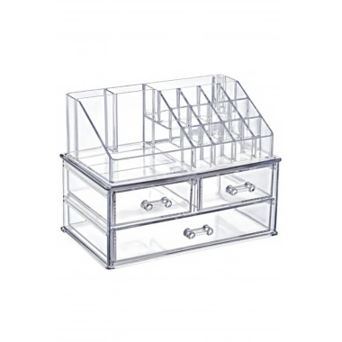 Makyaj Organizeri & 3 Çekmeceli Kozmetik Ürün Raf Düzenleyici & Takı Kutusu & Organizer