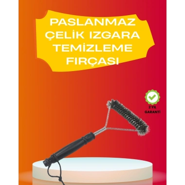 Mangal Izgara Temizleme Fırçası Pas Tutmaz Çelik Telli