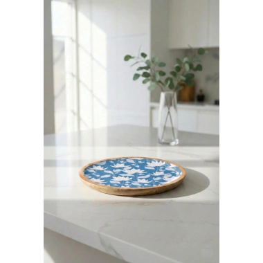 Mango Agacı Pasta Tabağı & Sunum Tabağı 20 Cm Desenli