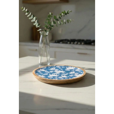 Mango Agacı Pasta Tabağı & Sunum Tabağı 20 Cm Desenli