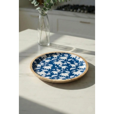 Mango Agacı Servis Tabağı & Sunum Tabağı 25 Cm Desenli