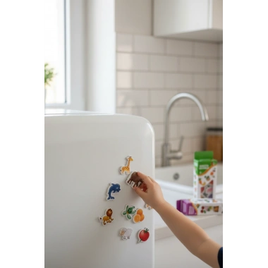 Manyetik Eğitici Set 30 Parça Hayvan 26 Parça Sebze Meyve Magnet Oyuncak