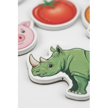 Manyetik Eğitici Set 30 Parça Hayvan 26 Parça Sebze Meyve Magnet Oyuncak