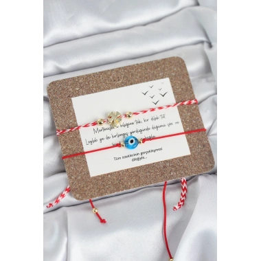 Marteniçka Bileklik 2li Yonca ve Nazarlı Model