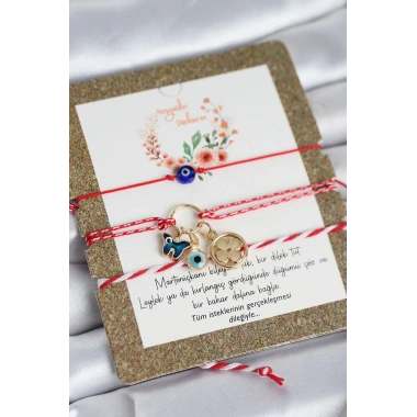 Marteniçka Bileklik 3lü Kelebek ve Yonca Model