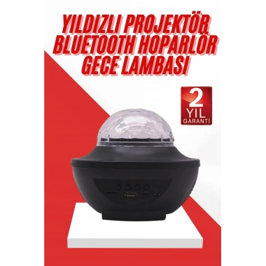 Masa ve Gece Lambası Renkli Projektör Işıklı Disko Topu Bluetooth Hoparlör