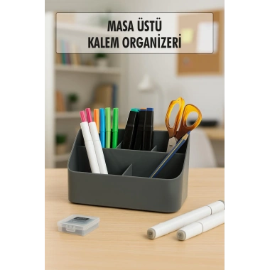 Masaüstü Kalem & Düzenleyici Kalemlik Füme