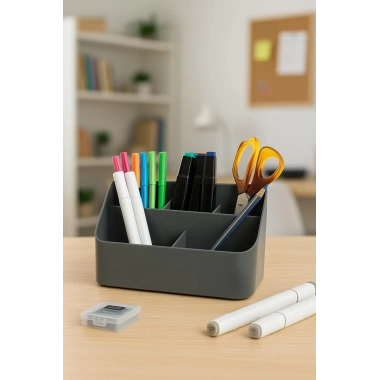 Masaüstü Kalem & Düzenleyici Kalemlik Füme