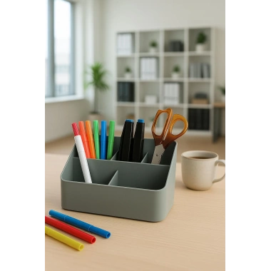Masaüstü Kalem & Düzenleyici Kalemlik Gri