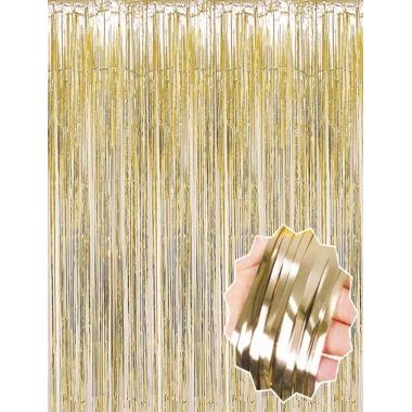 Mat Altın Püsküllü Kapı Perdesi - Parti, Bekarlığa Veda, Doğum Günü 1x2 M