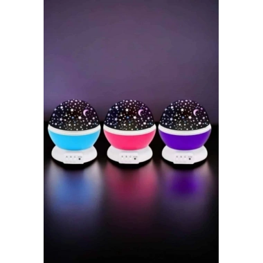 Mavi ve Mor Işıklı Projeksiyon Lambası