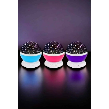 Mavi ve Mor Işıklı Projeksiyon Lambası