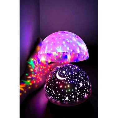 Mavi ve Mor Işıklı Projeksiyon Lambası