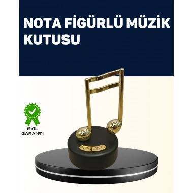 Melodious Music Altın Nota Figürlü Müzik Kutusu