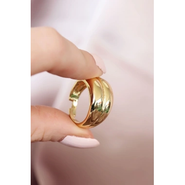 Metal Gold Renk Ayarlamalı Kadın Yüzük