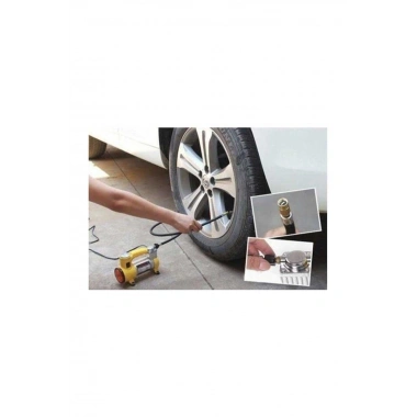 Metal Gövdeli ve Işıklı Mini Araç Hava Kompresörü (5468)