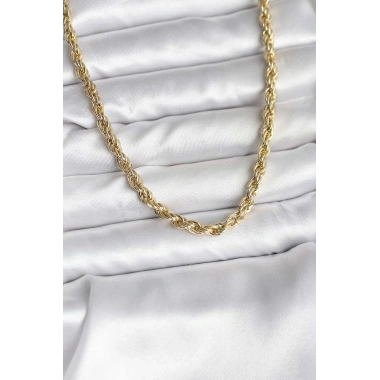 Mey İthalat® 14K Gold Renk Kaplama Burgu Model CM Kadın Kolye