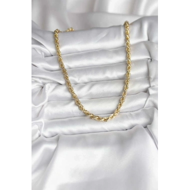 Mey İthalat® 14K Gold Renk Kaplama Burgu Model CM Kadın Kolye