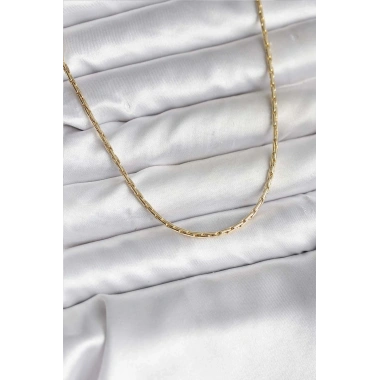 Mey İthalat® 14K Gold Renk Kaplama İnce Zincir Model CM Kadın Kolye