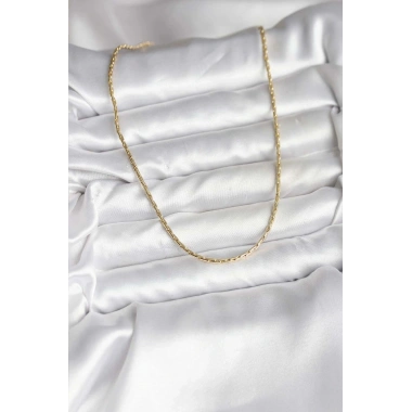 Mey İthalat® 14K Gold Renk Kaplama İnce Zincir Model CM Kadın Kolye