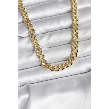 Mey İthalat® 14K Gold Renk Kaplama Kalın Zincir Model CM Kadın Kolye