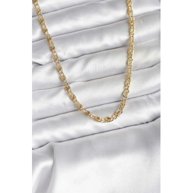Mey İthalat® 14K Gold Renk Kaplama Zincir Model CM Kadın Kolye