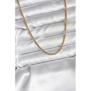 Mey İthalat® 14K Gold Renk Kaplama Zincir Model CM Kadın Kolye